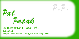 pal patak business card